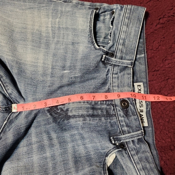 Express Rocco Slim Fit Skinny Leg Jeans Dark BlueWash MenSz33x30(actl.sz36x28.5) - Picture 11 of 12